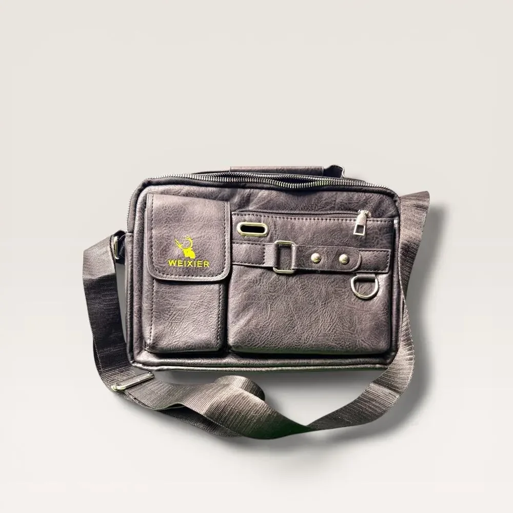WEIXIER Slate Grey Messenger Bag Urban Armour Crossbody Man Bag Tech Pocket MINT